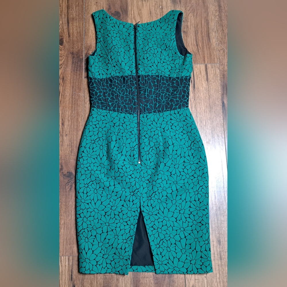 Maeve Anthropologie Women's Dress Green Floral Size 0 US - Picture 4 of 6